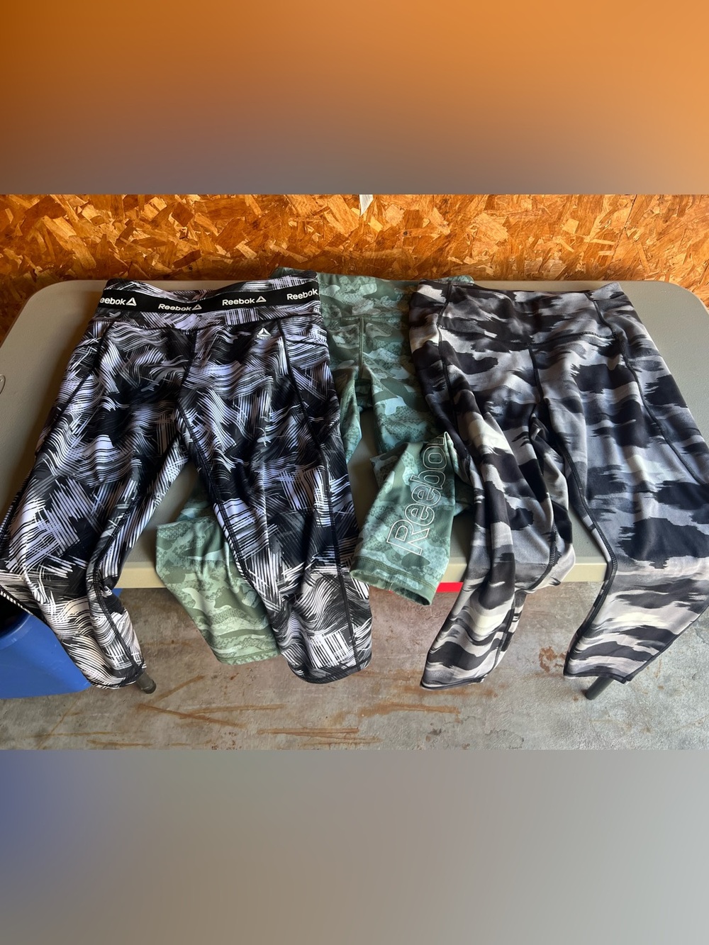 3 Pair Reebok Women’s Athletic Leggings size Large - NICE CONDITION